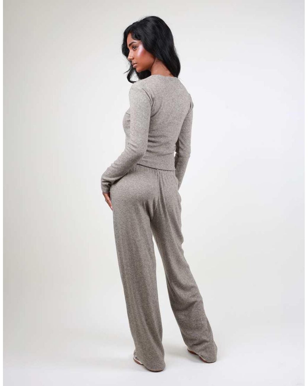 SIMMI Gray Long Sleeve Knit Top