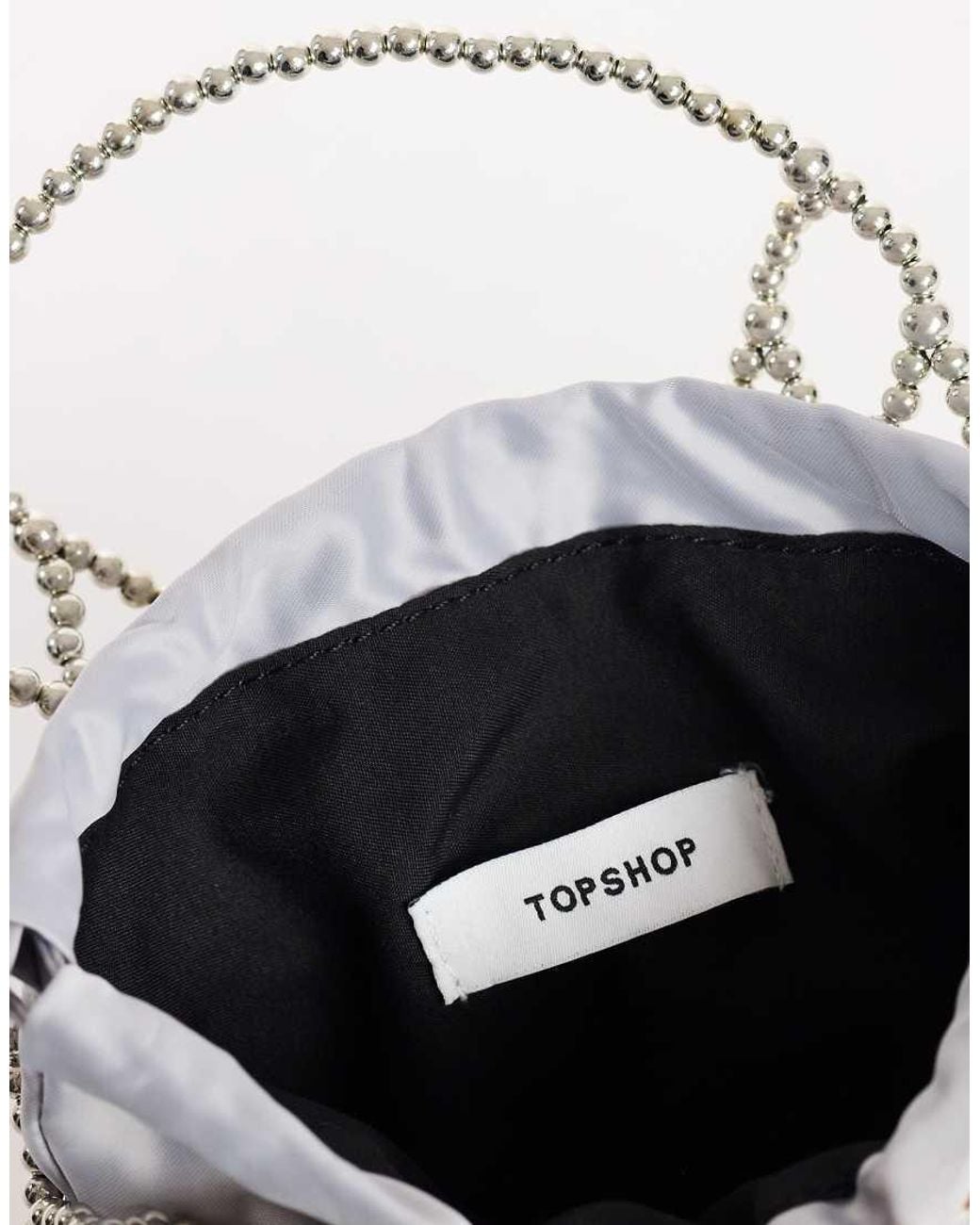 TOPSHOP White Adele Small Diamond Bead Grab Bag