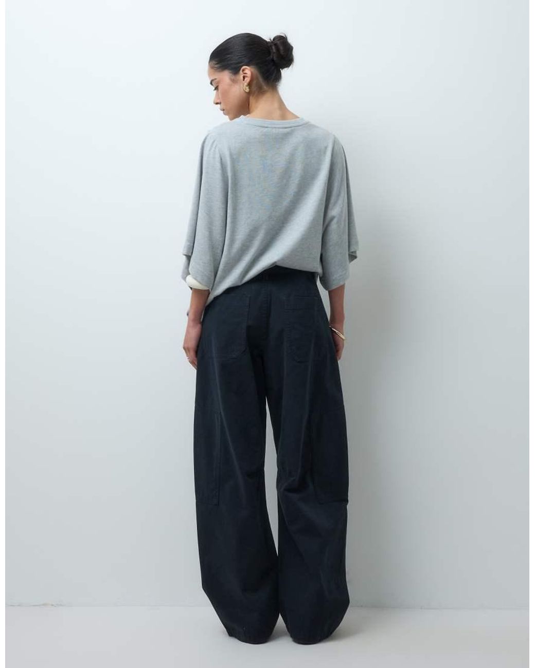 ASOS Gray Casual Utility Trouser With Pocket Detail