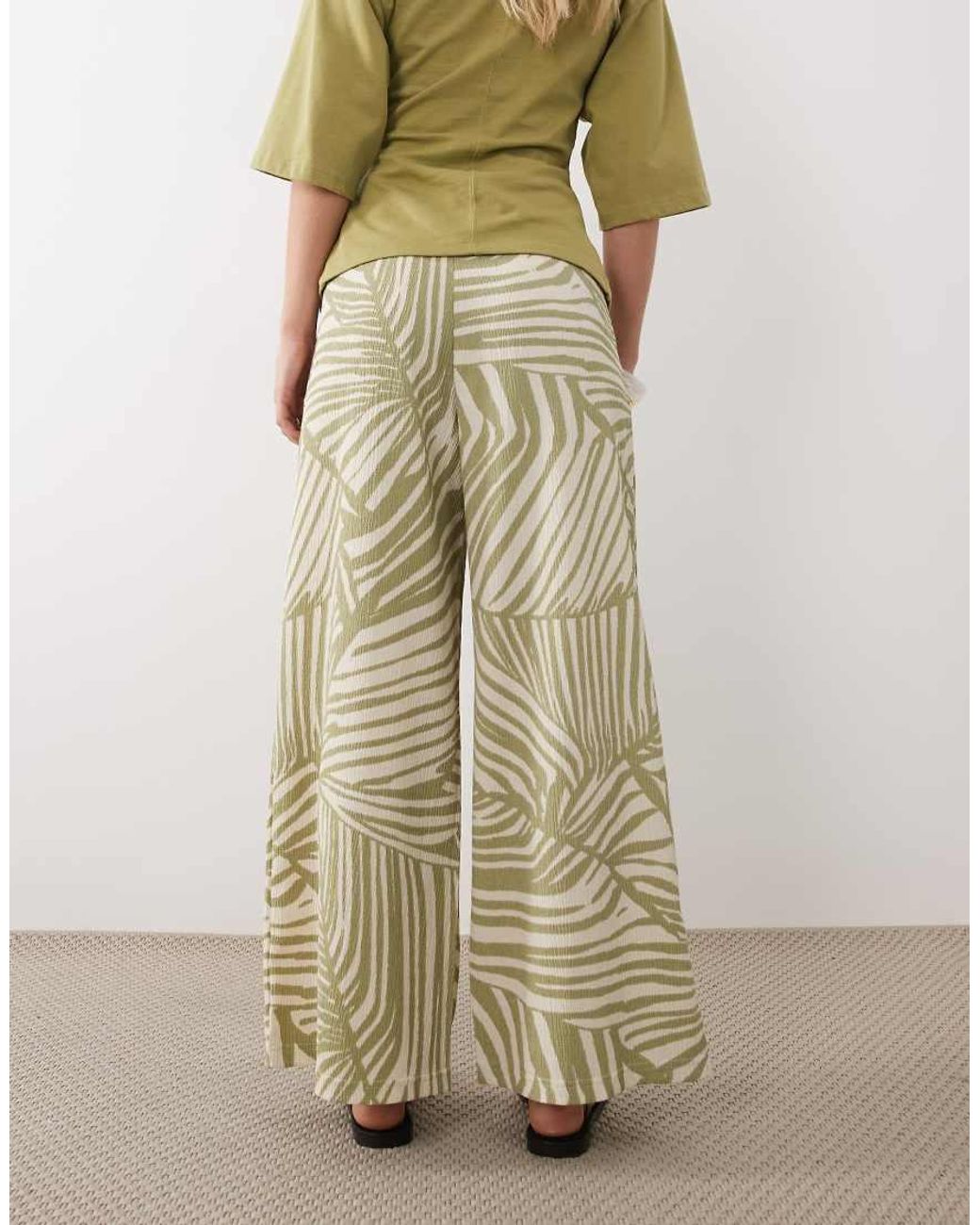 JDY Petite Green Pull On Trousers