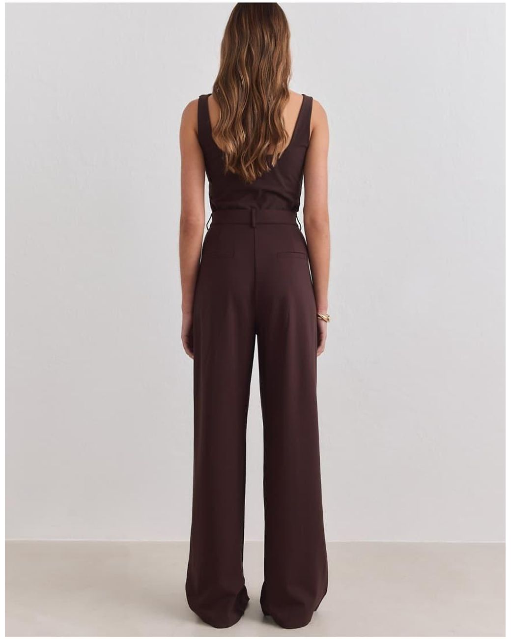 Aim'n Purple Chocolate Luxe Relaxed Tailored Pants