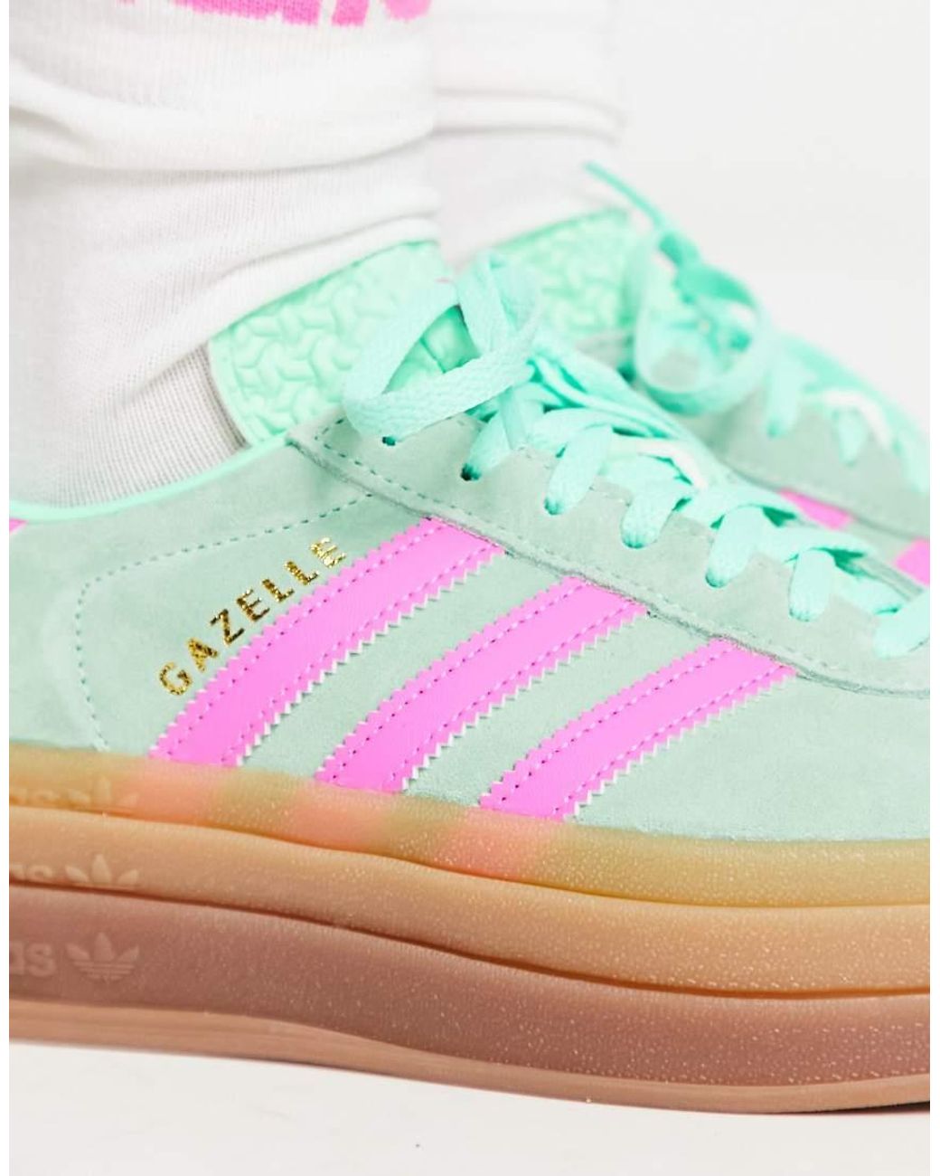 adidas gazelle silver green womens Adidas Gazelle Indoor Collegiate Green Lucid Pink