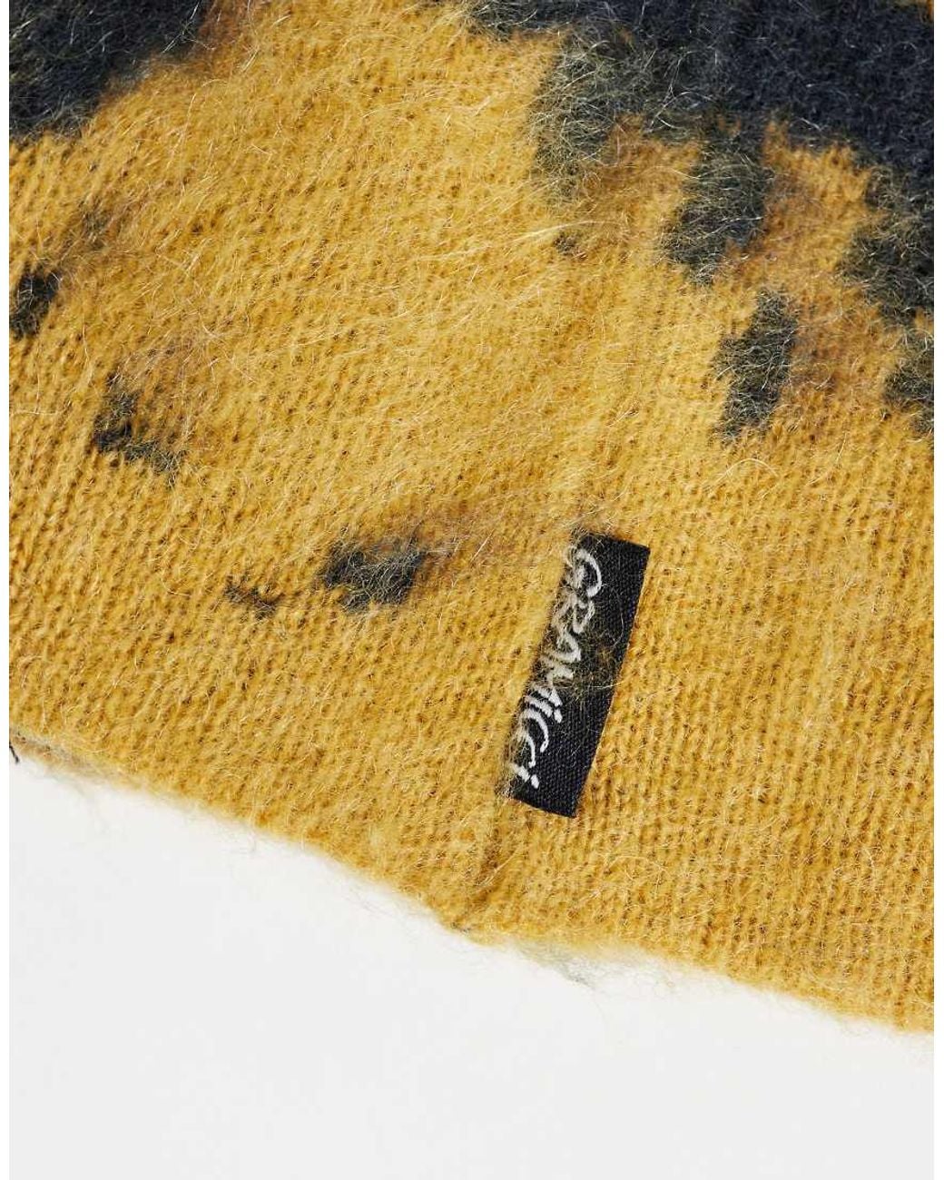 Gramicci Blue Mohair Splatter Beanie for men