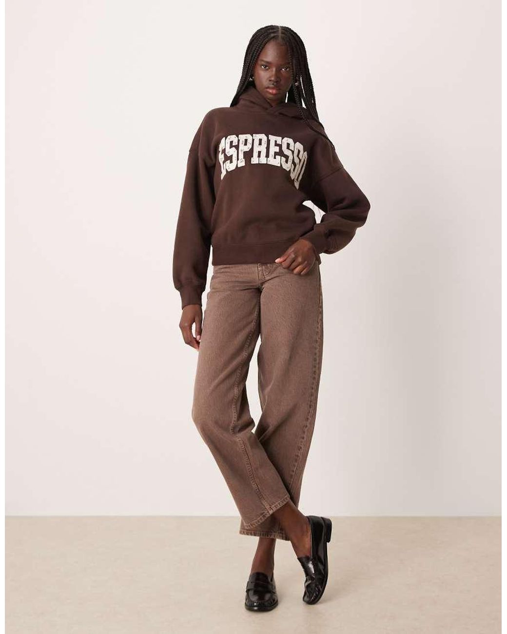 Abercrombie & Fitch Brown Graphic Hoodie