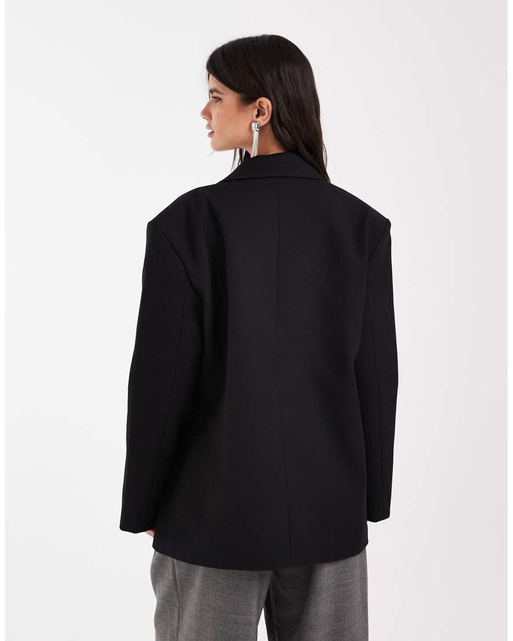 Vero Moda Black Oversized Tailored Wrap Blazer