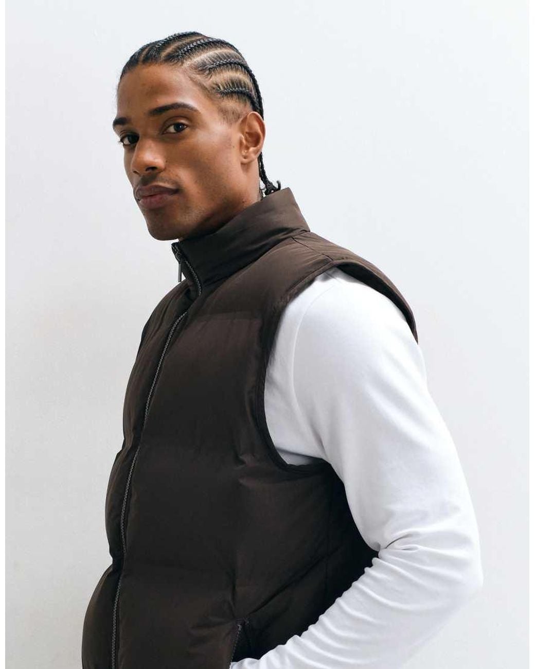 New Look Blue Puffer Gilet for men