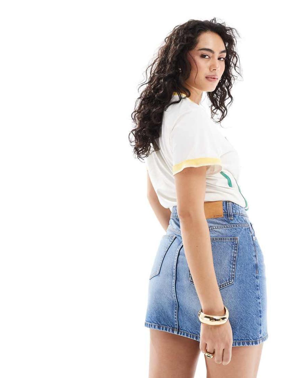 ASOS White High Waisted Mini Skirt