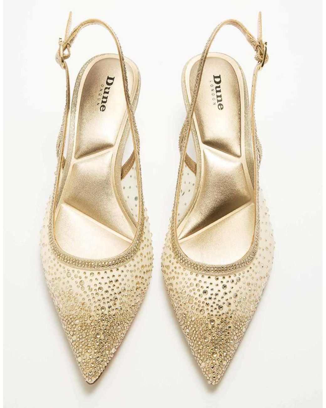 Dune White Cirelle Slingbacks
