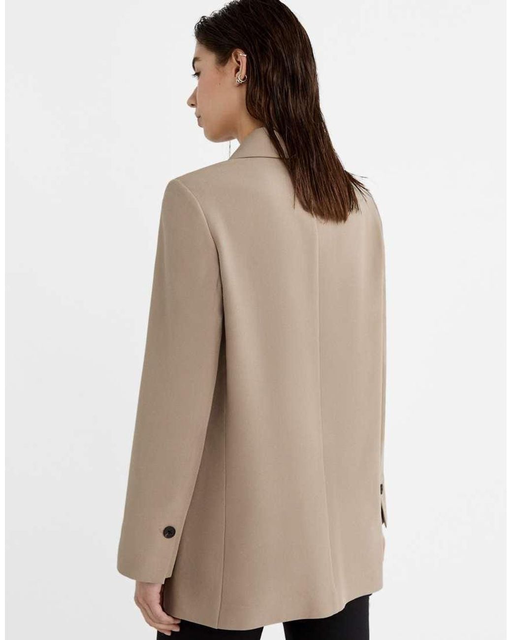 Stradivarius Natural Regular Fit Blazer