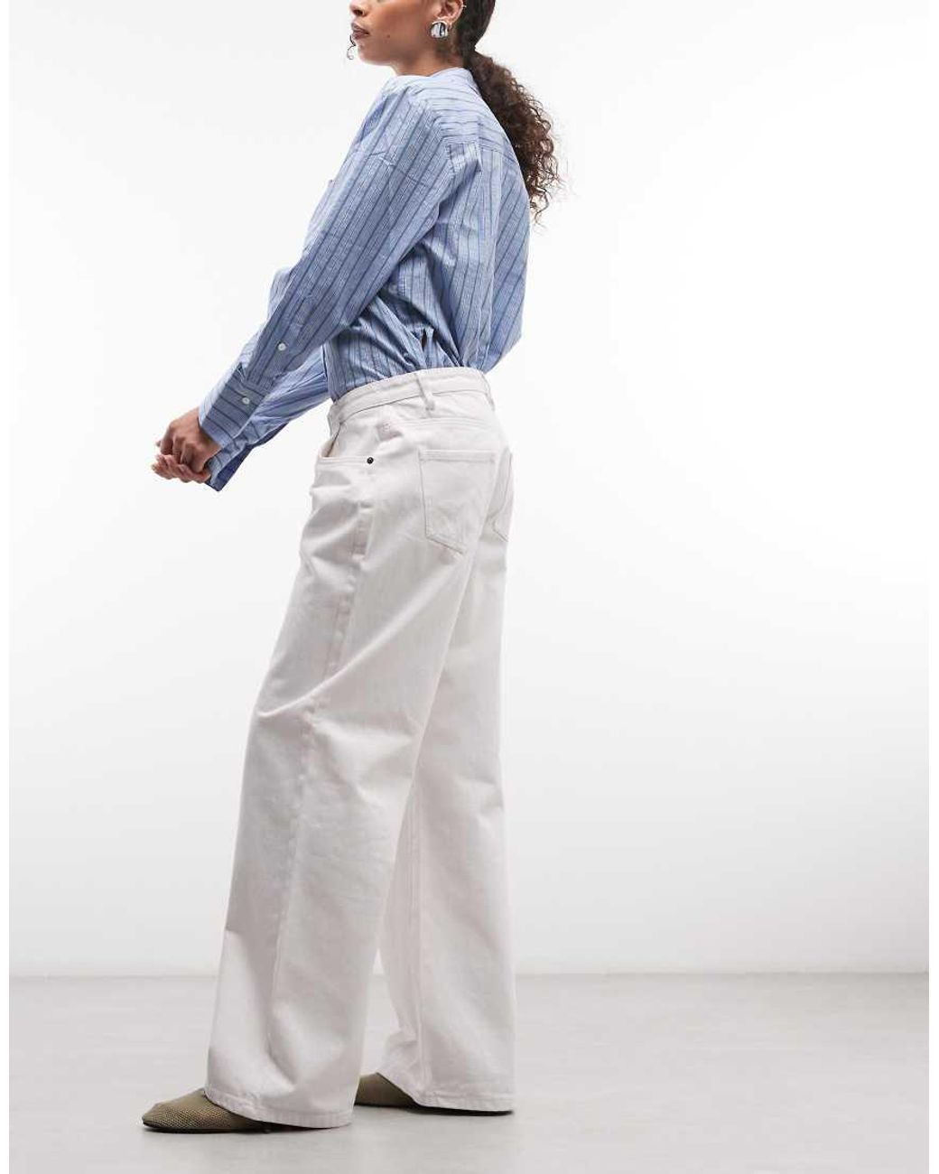 Daisy Street Blue Low Rise Roomy Jeans