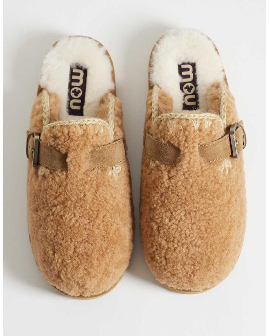 Mou Natural Sheepskin Slippers