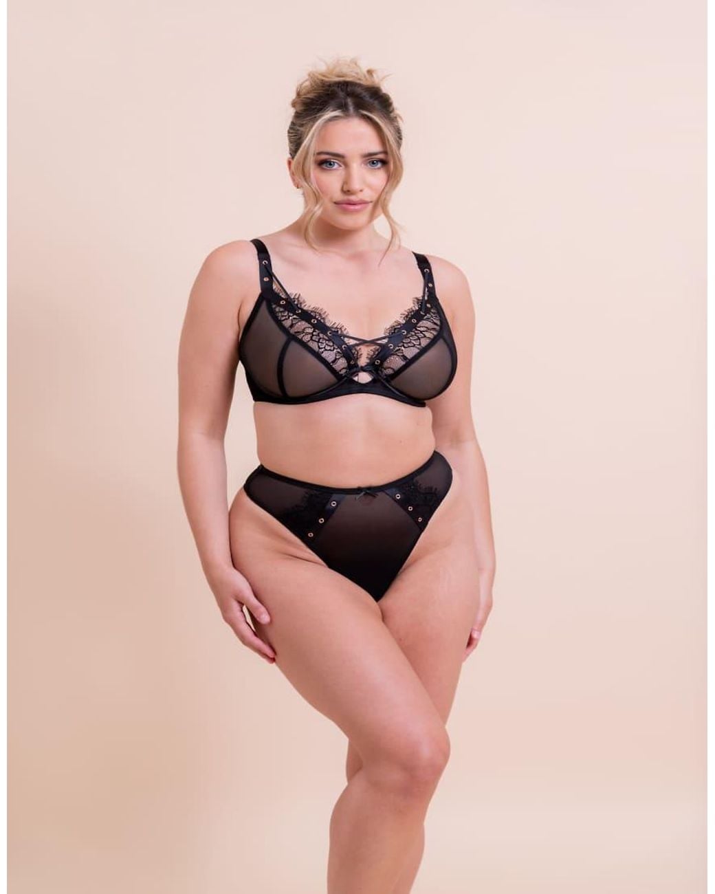 Curvy Kate Pink Scantilly Laced Up High Waist Thong