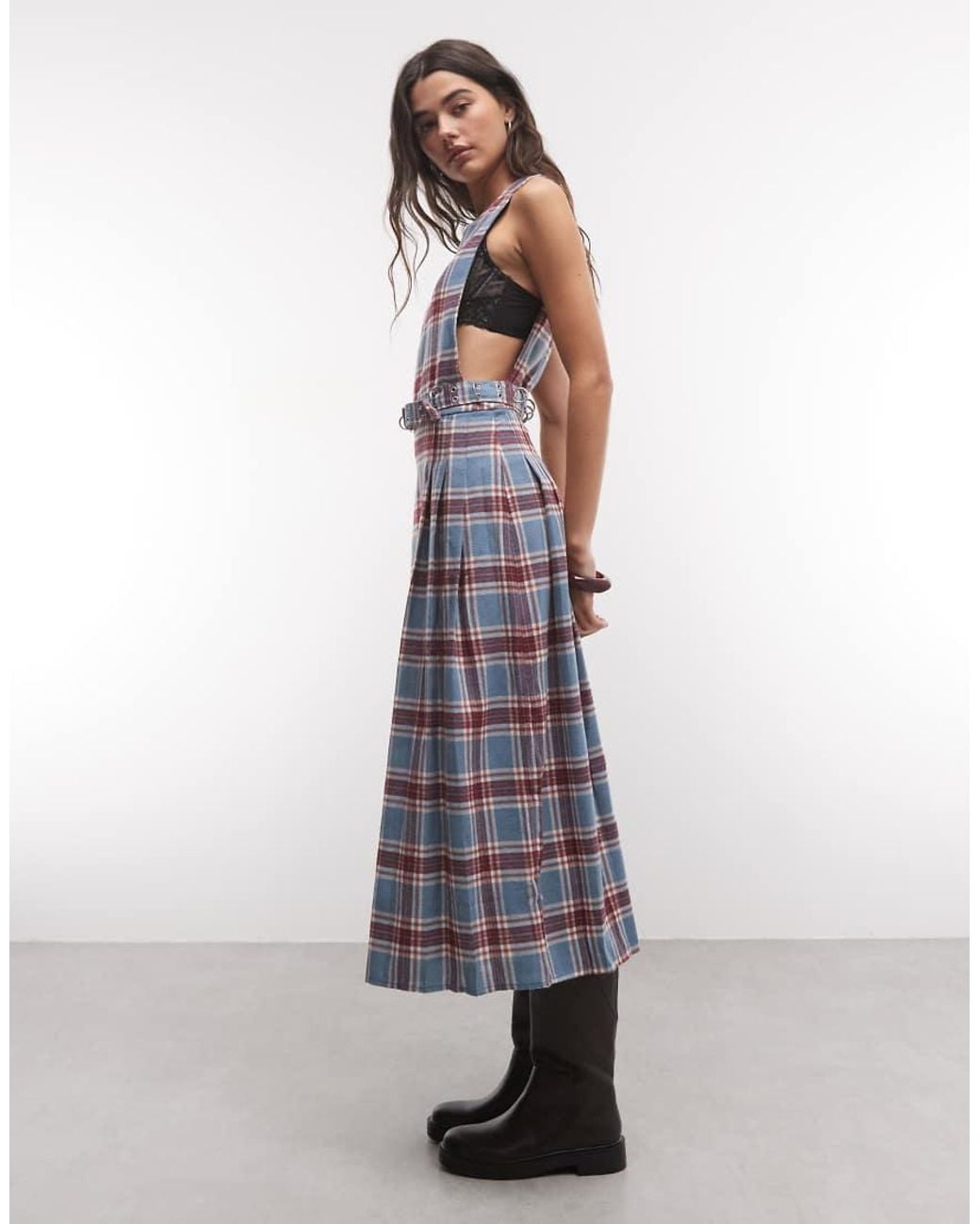 The Ragged Priest White Long Sleeve Pinafore Dress