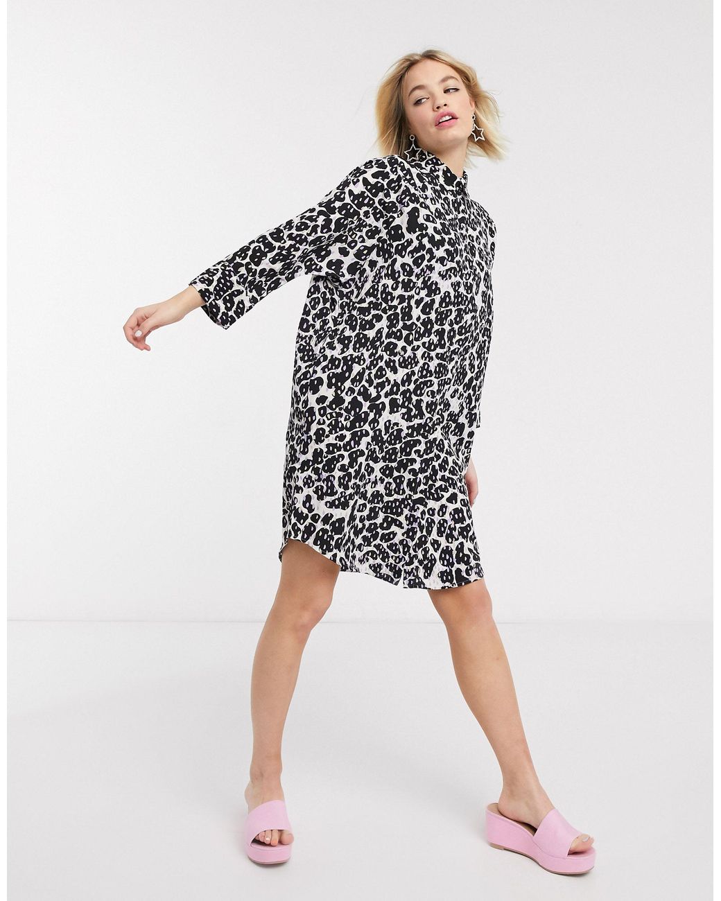monki leopard print dress