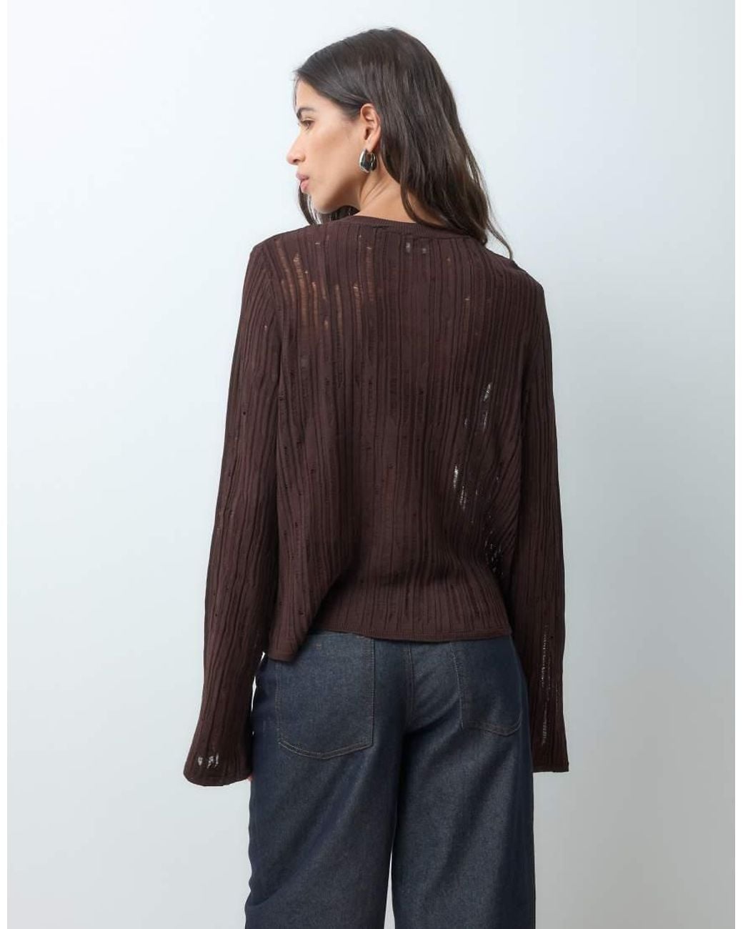 ASOS Brown Long Sleeve Knitted Jumper