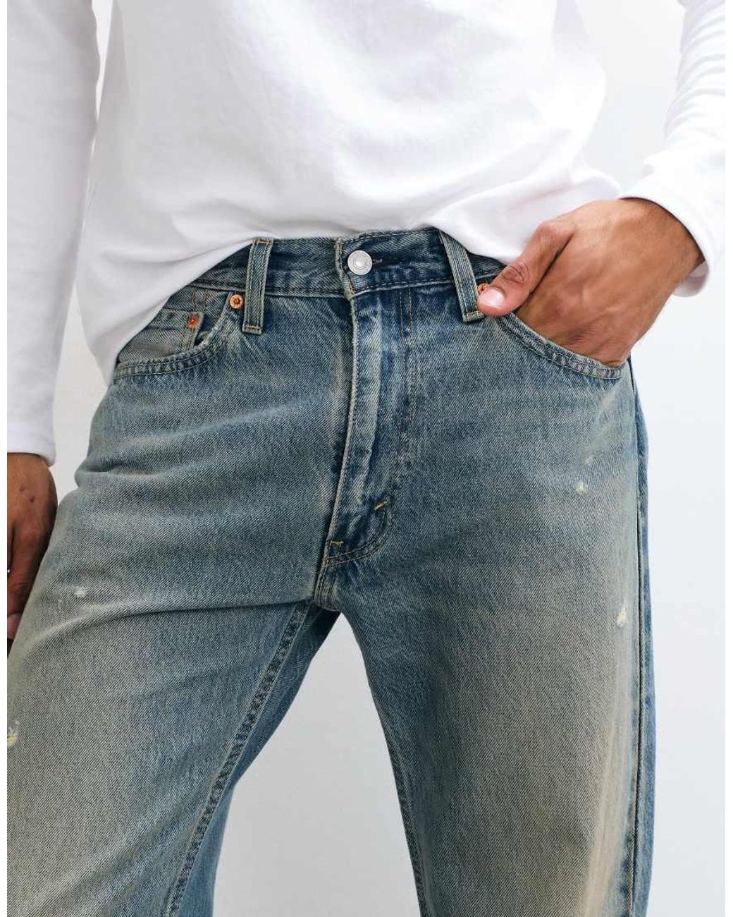 Levi's Natural 555 Relaxed Straight Jeans for men