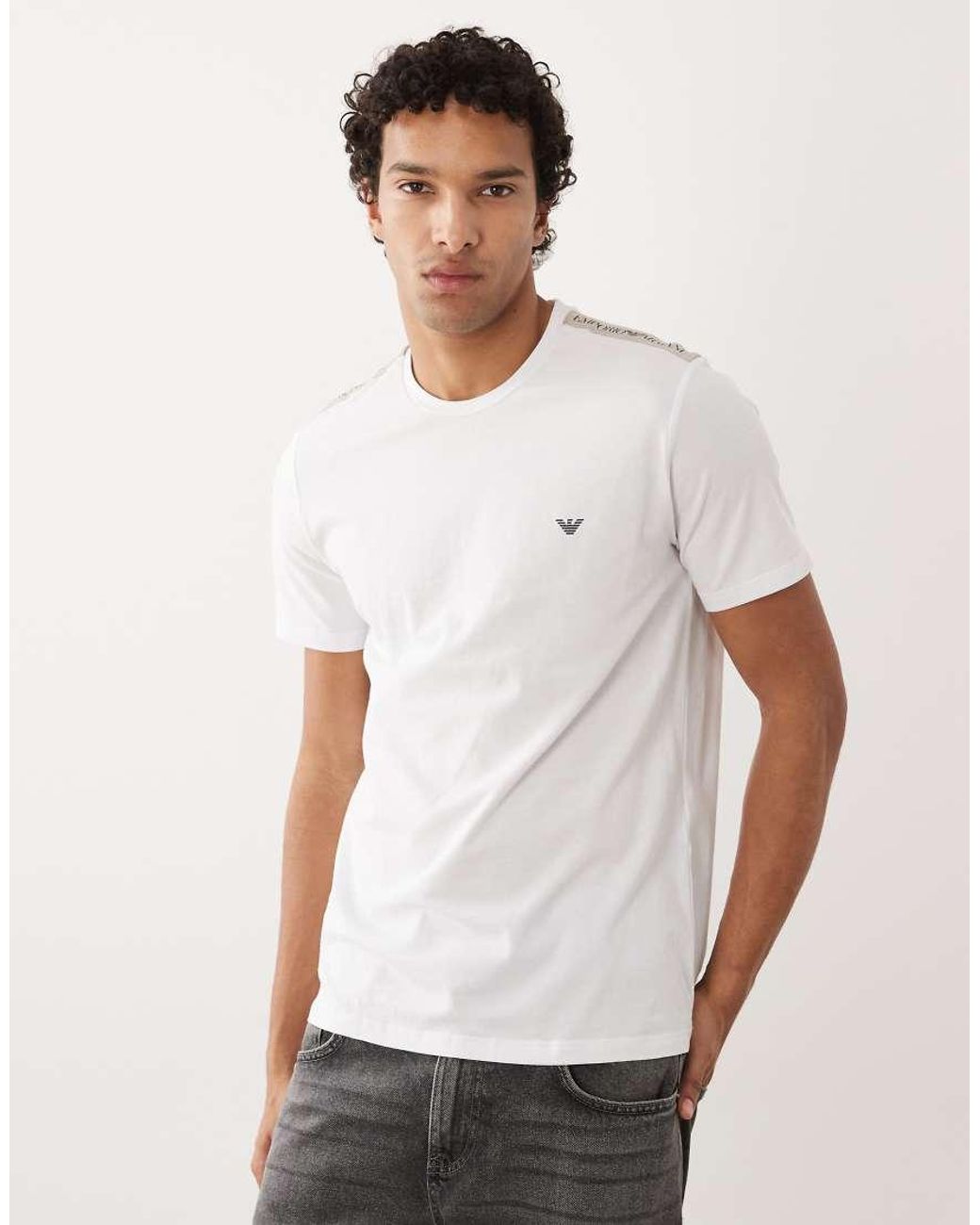 Emporio Armani White Bodywear Logo T-shirt for men