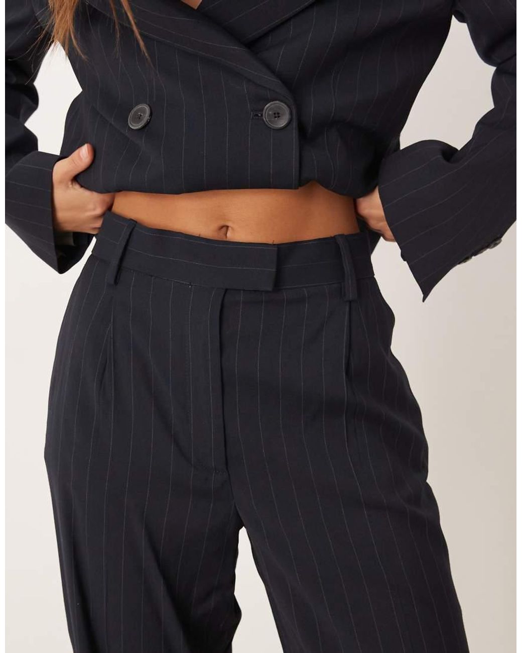 Mango Blue Varsovia Tailored Flared Pants