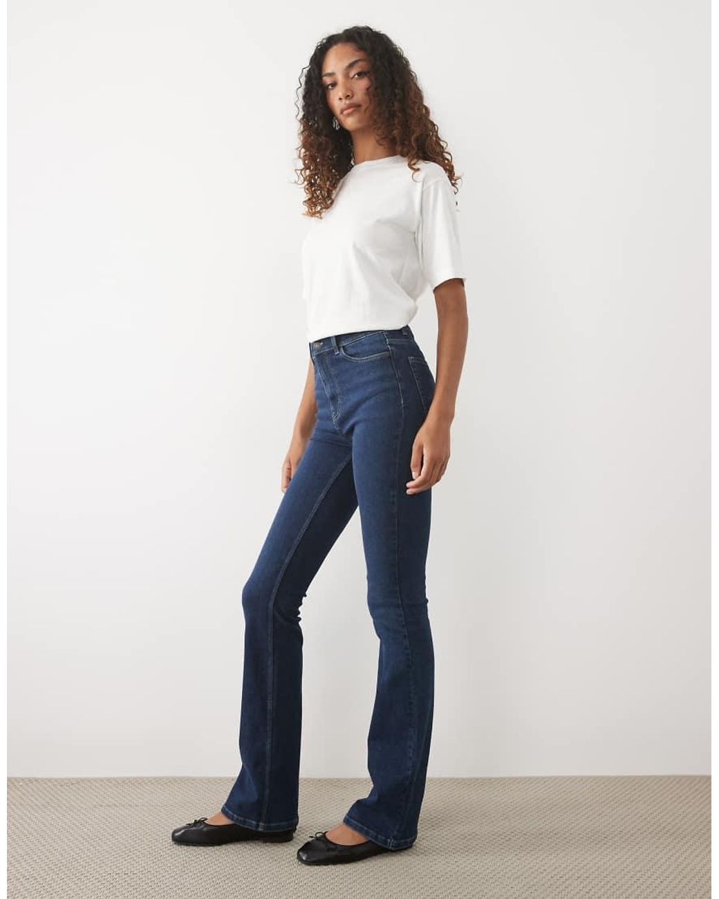 JDY Tall Blue High Waist Bootcut Jeans