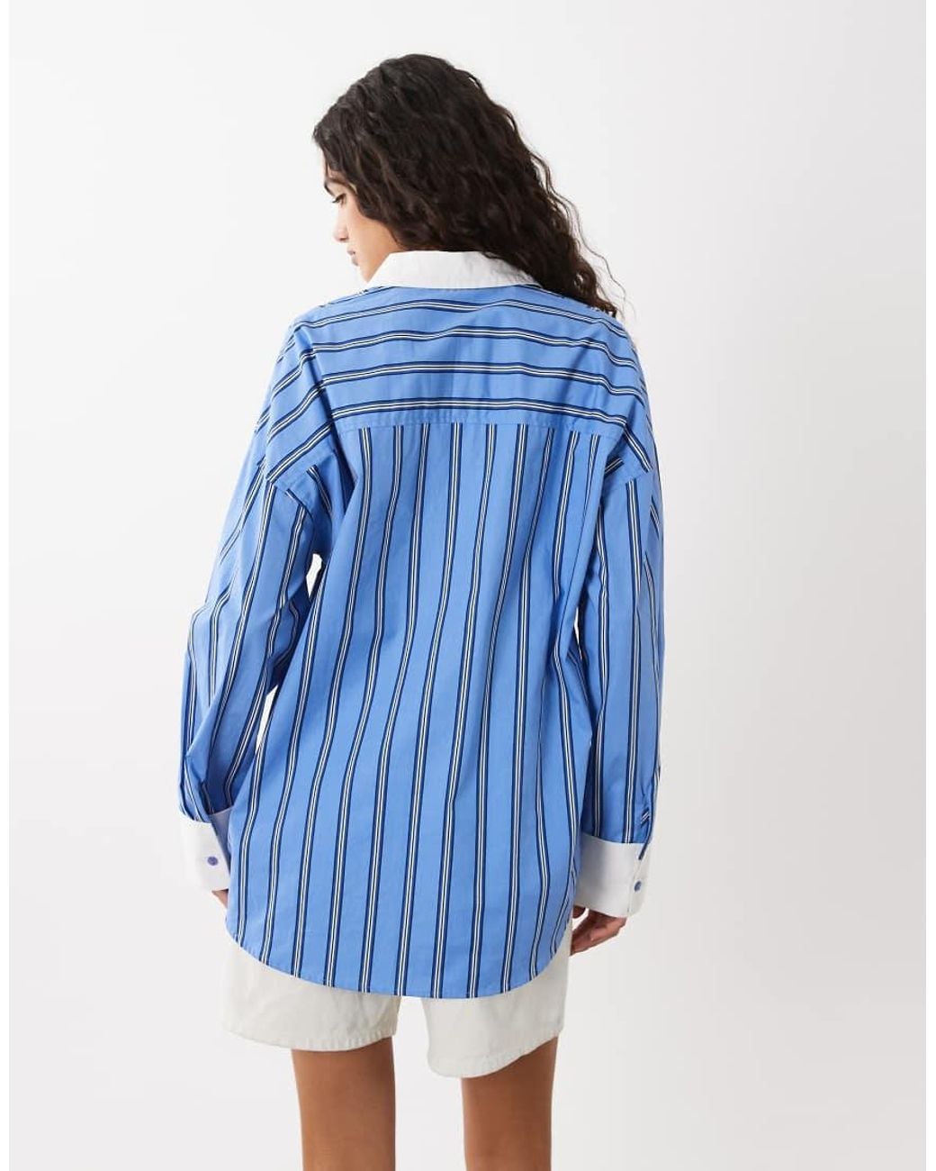 ASOS Blue Contrast Collar Shirt