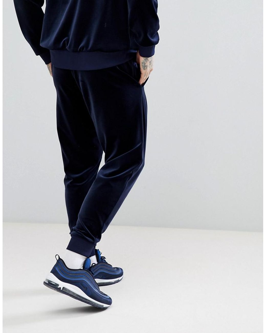 Nike Velour Joggers In Navy Ah3388-451 in Blue for Men | Lyst UK
