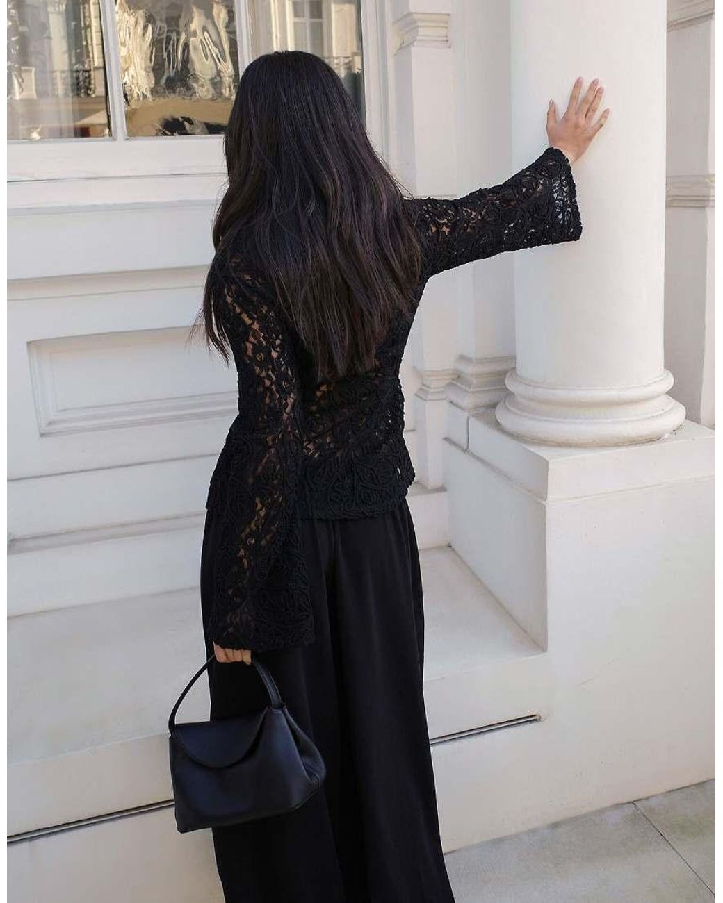 NA-KD Black Lace Shirt