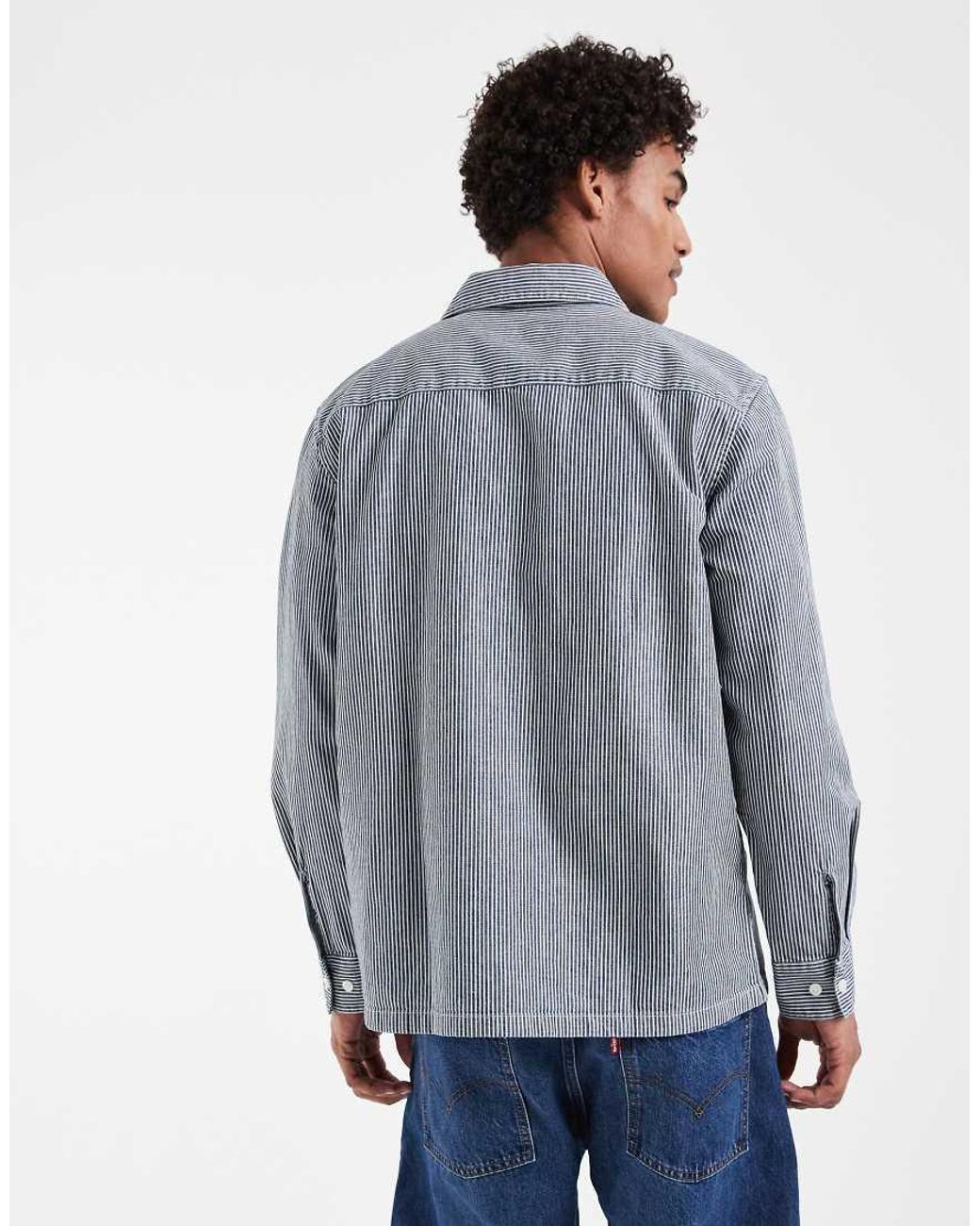 Camicia Workwear A Righe Con Tasca di Levi's in Blue da Uomo
