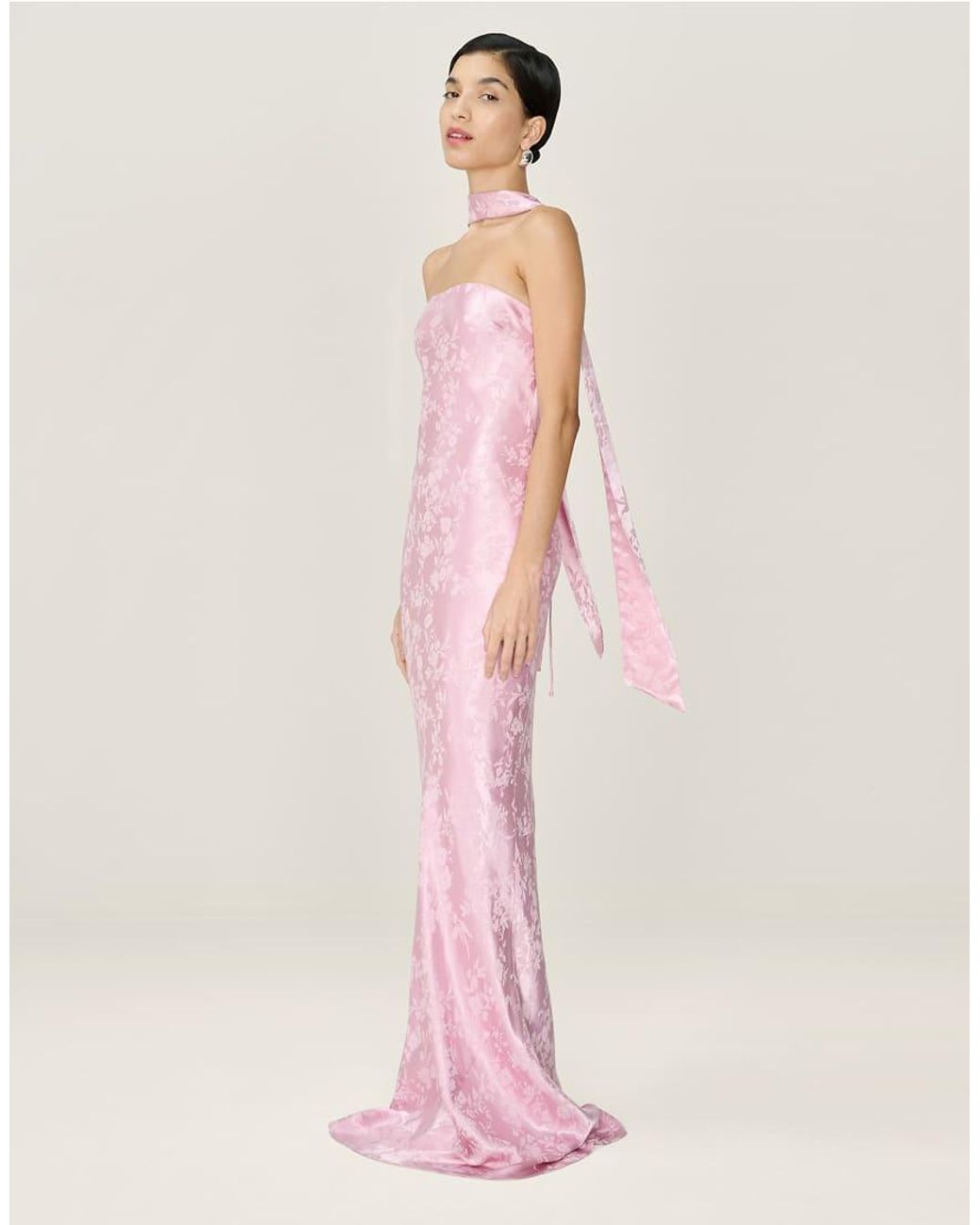 OMNES Pink Amdra Jacquard Dress