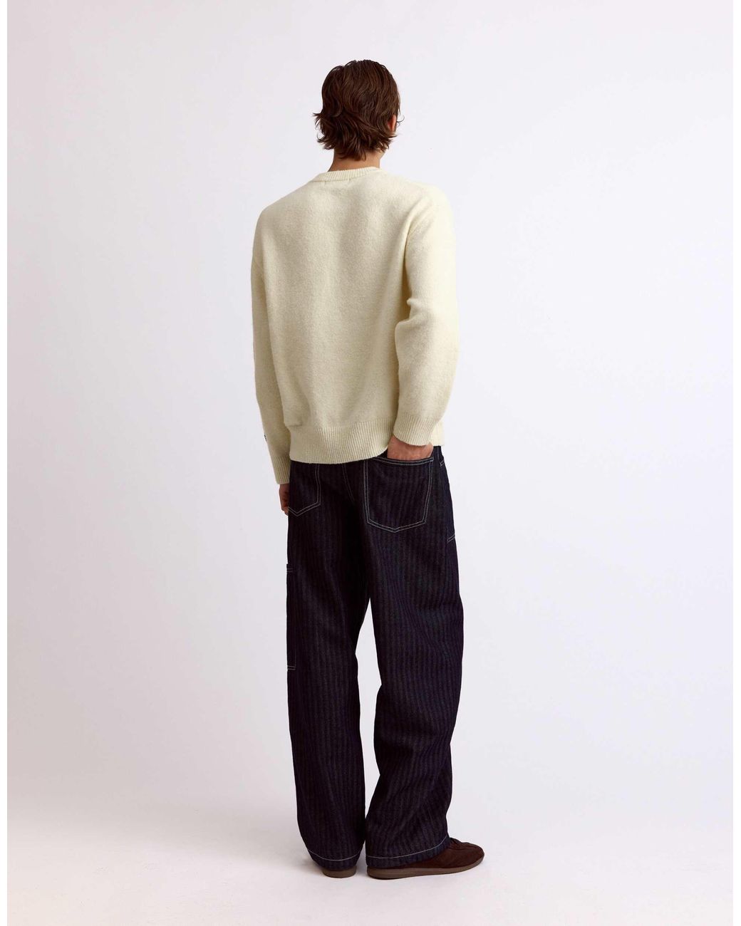 Pull&Bear Pullover mit rundhalsausschnitt in Natural für Herren