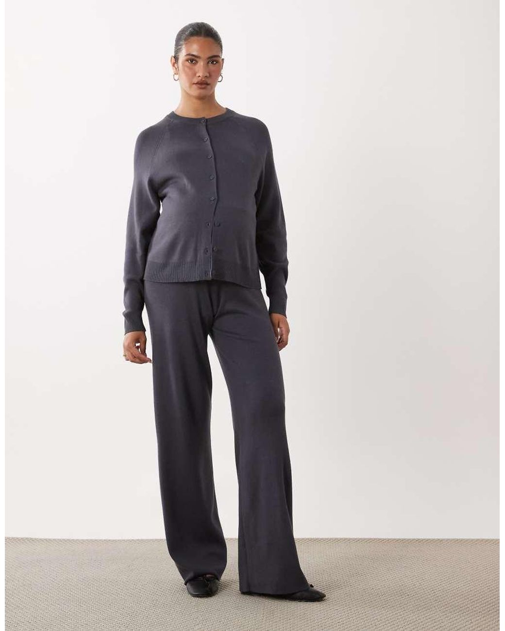 ASOS Blue Asos Design Maternity Compact Knit Boxy Cardigan