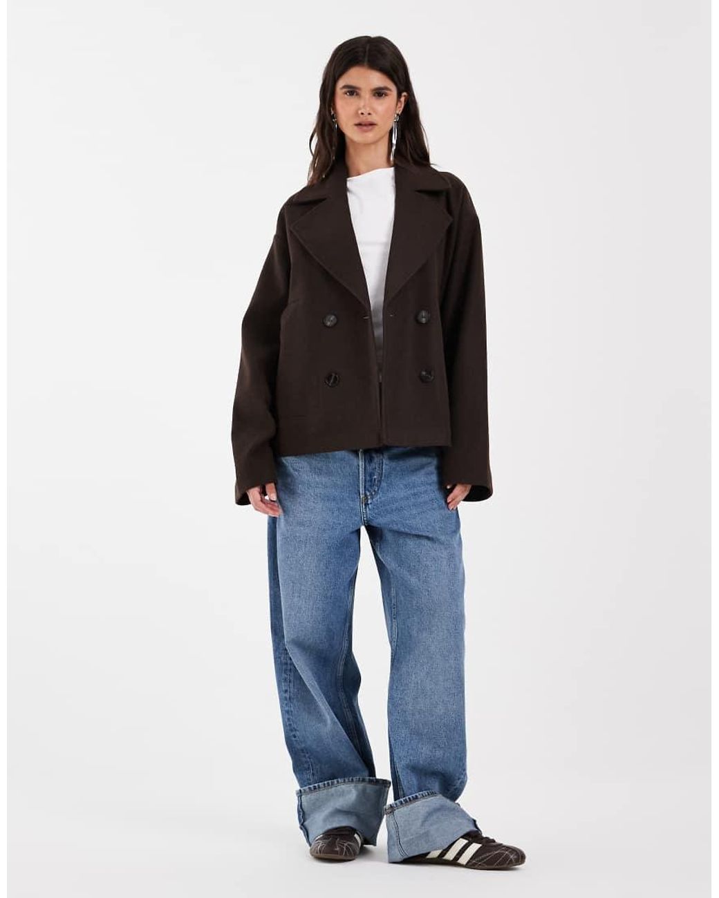 ONLY Oversized Fit Kort Jack in het Black