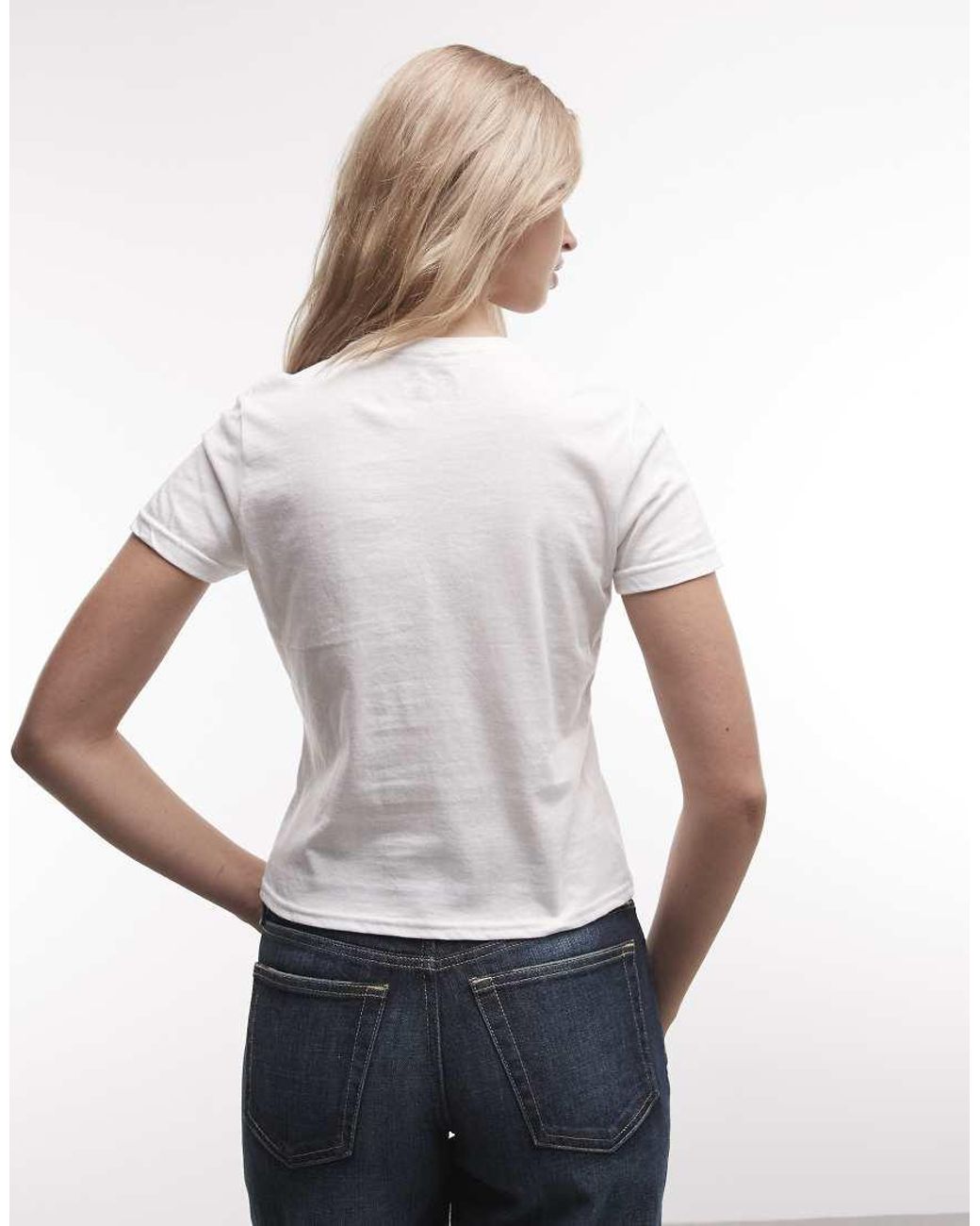 PRNT White Cowgirl Chronicals Cropped T-Shirt