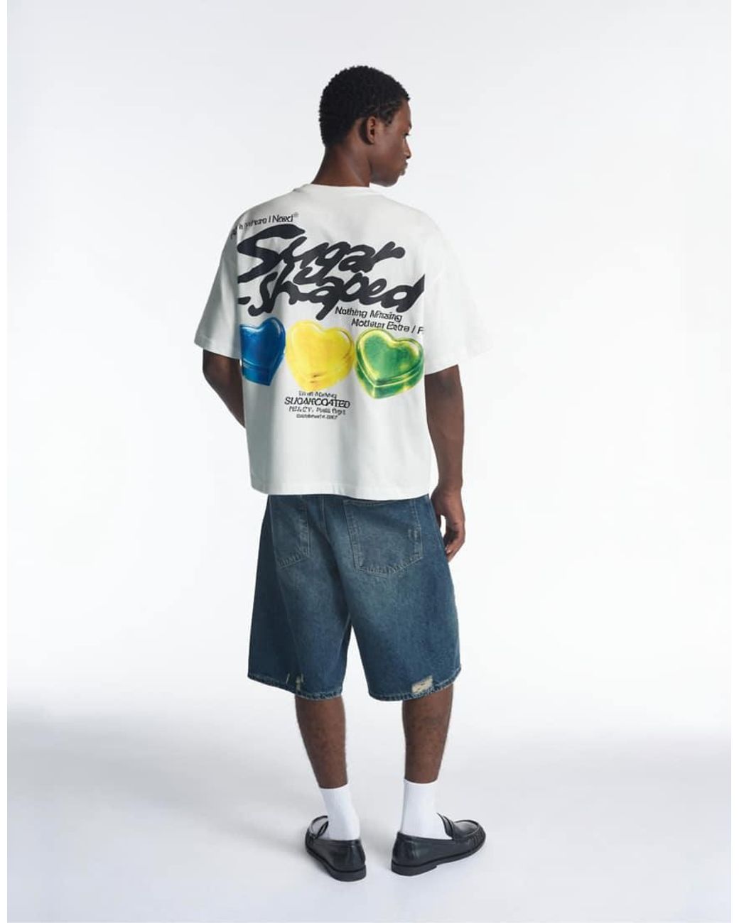 Pull&Bear Gray Stwd Sweet Candy Graphic T-Shirt for men