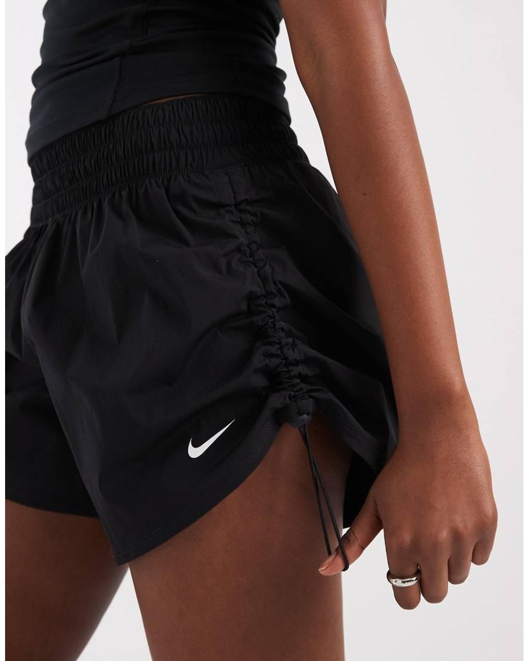 Nike White Nike One Training 5 Inch Shorts