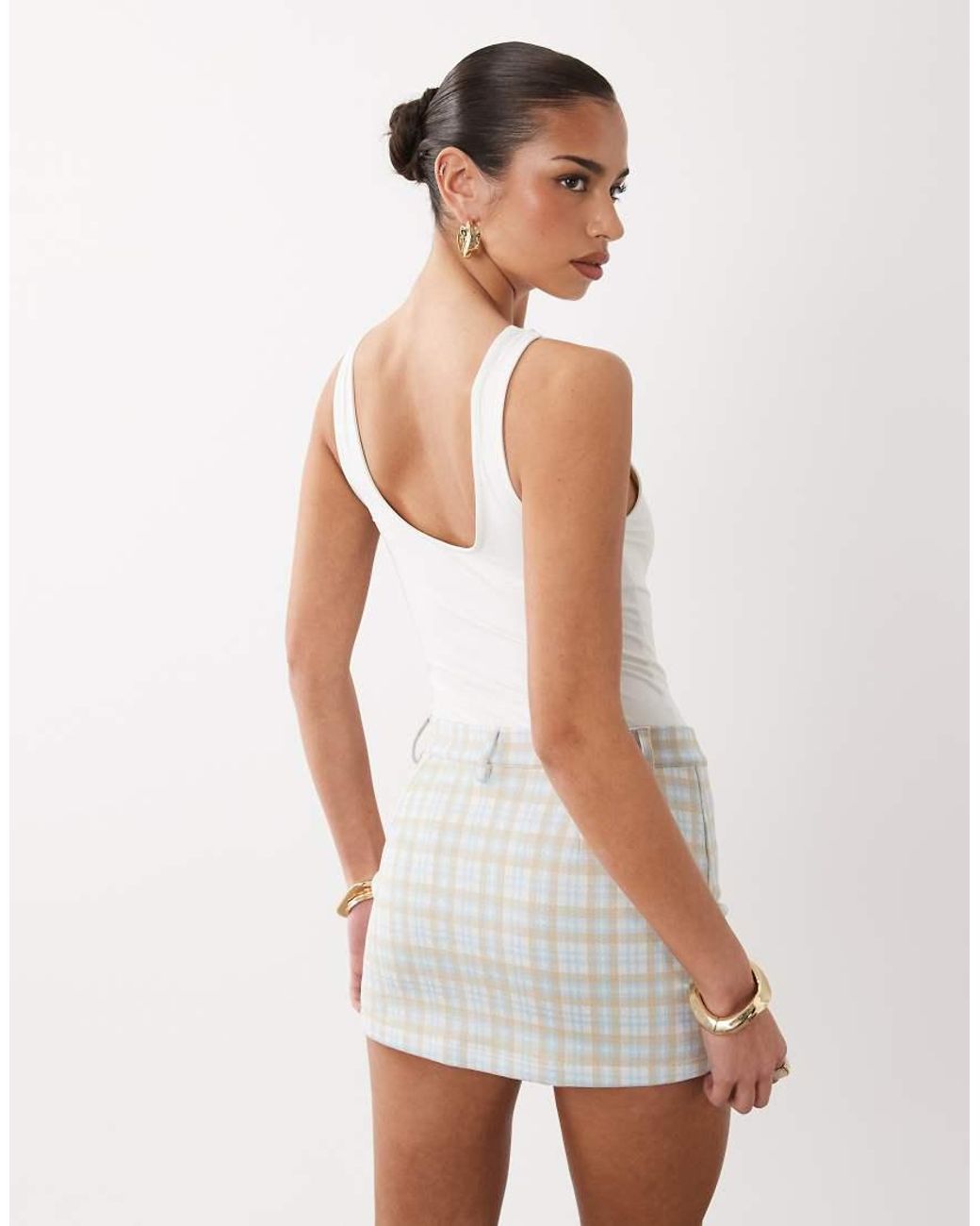 ASOS White Mix And Match Brushed Mini Skort
