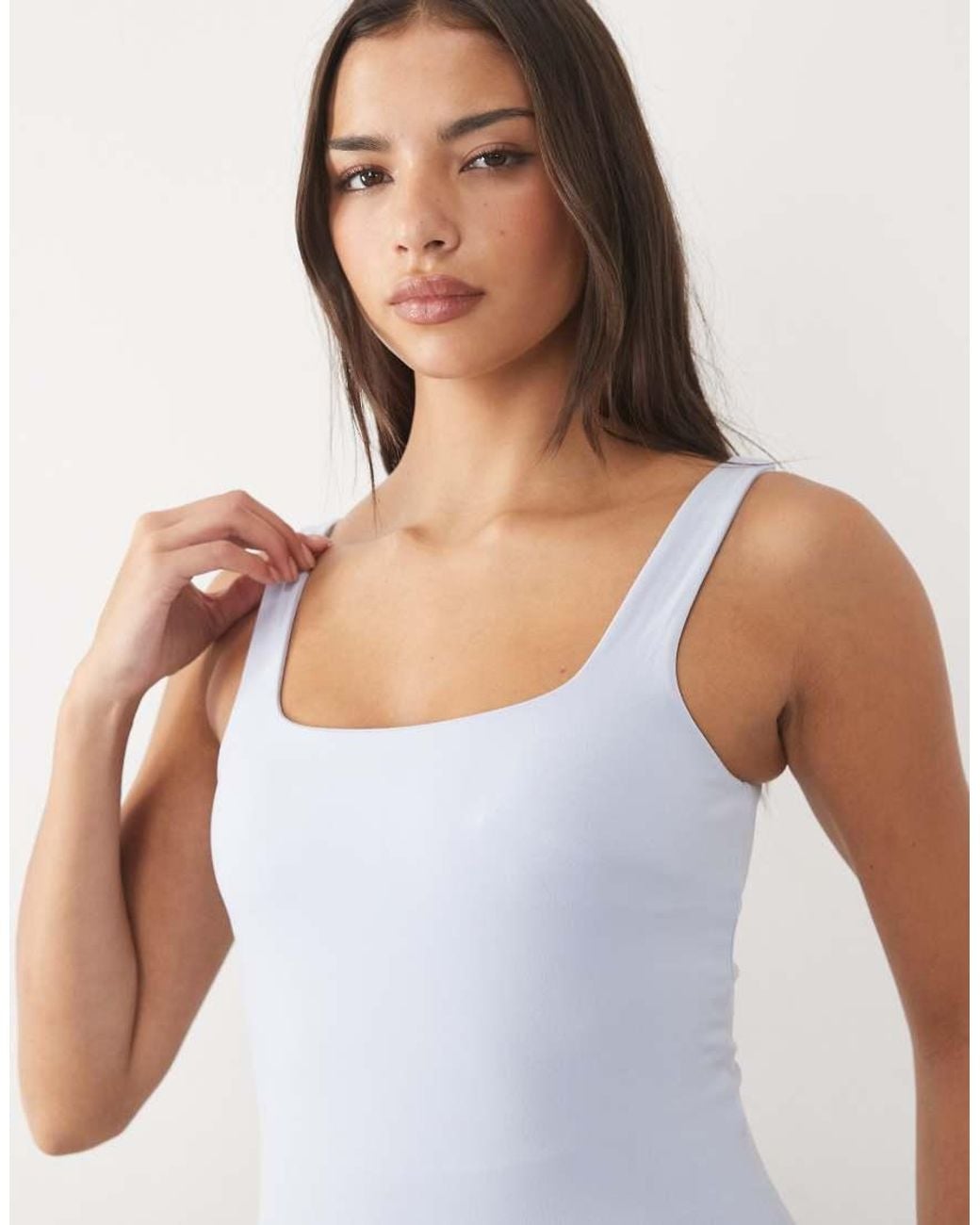 Cotton On White Active Ultra Soft Square Neck Tank