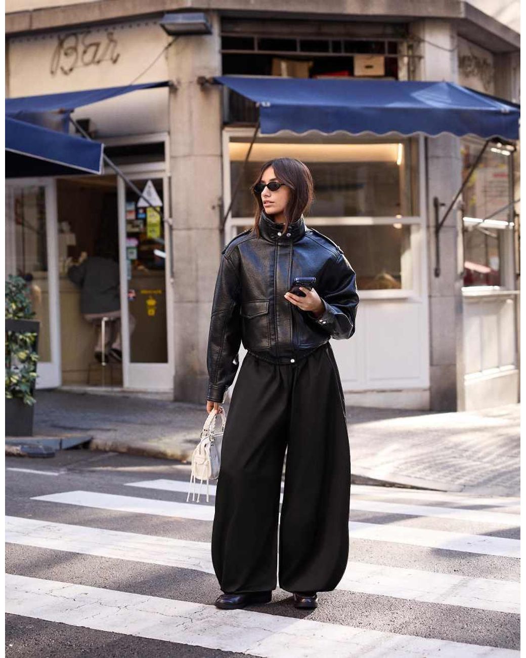 Bershka Black Poplin Bloomer Trousers