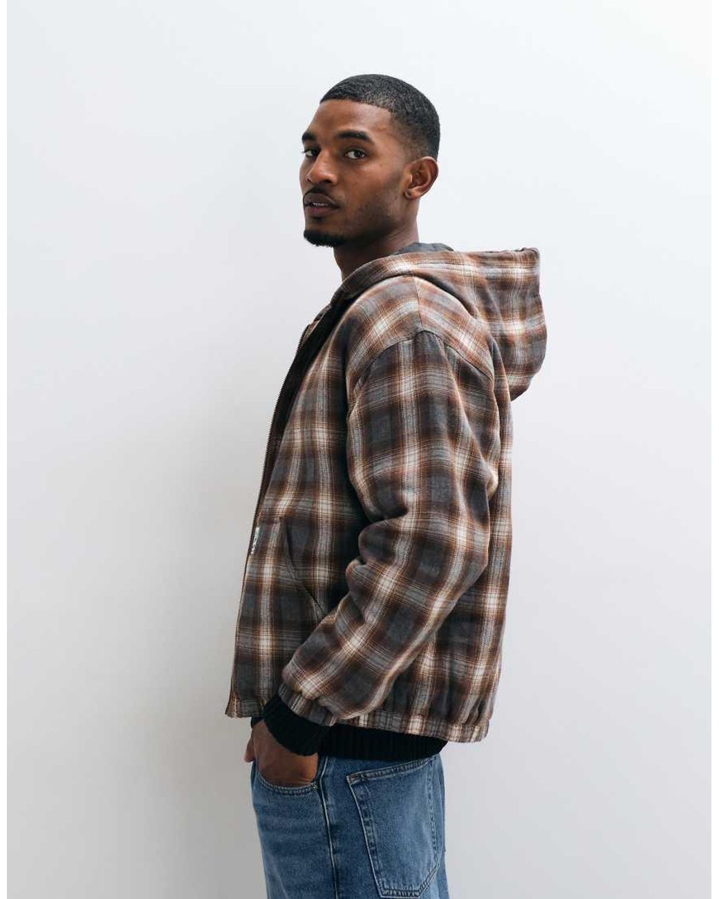 Huf Blue Durango Hooded Work Jacket for men