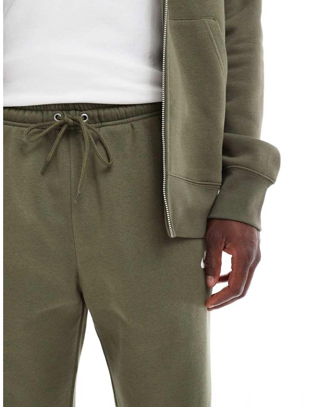 Nike Green Club Cuffed Fleece Joggers for men