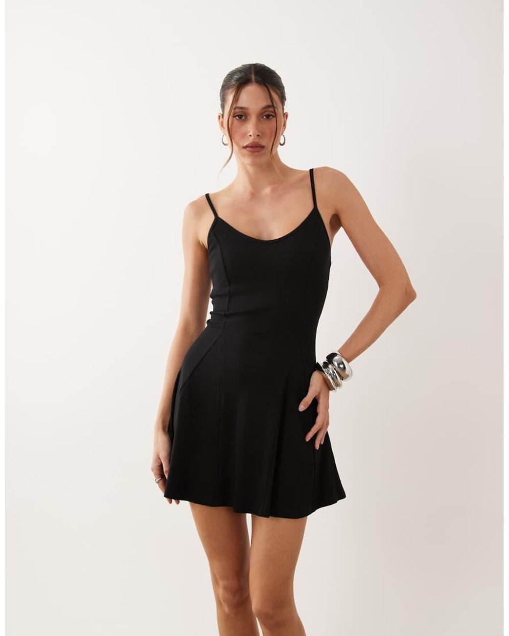 ASOS Natural Swing Bra Cami Mini Dress