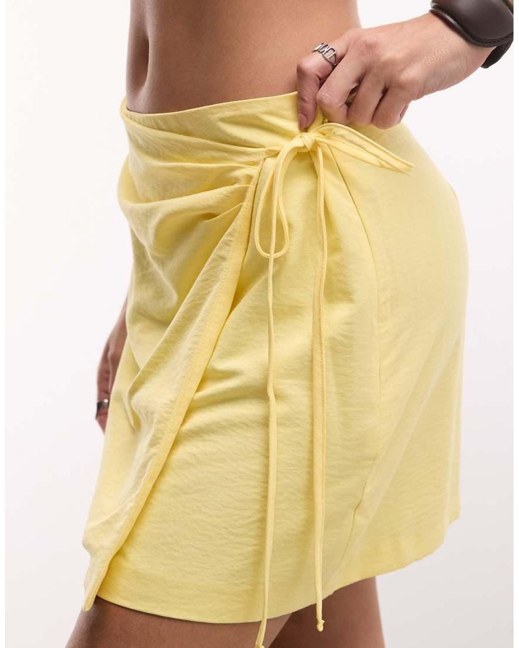 ASOS White Tie Side Wrap Skort Co-ord