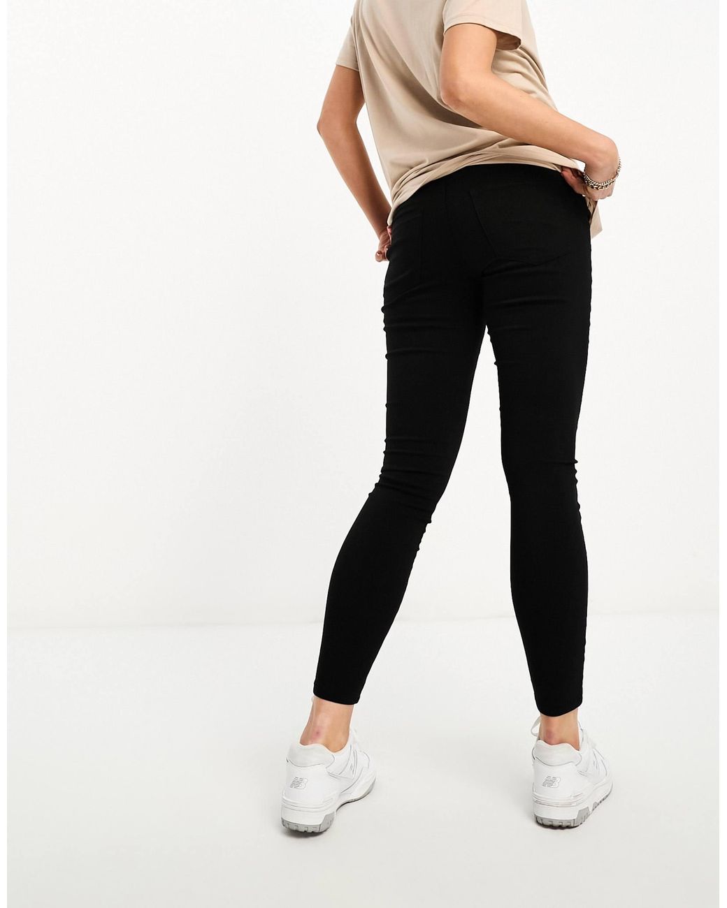 Mama.licious White Mamalicious Maternity jegging With Over The Bump Band