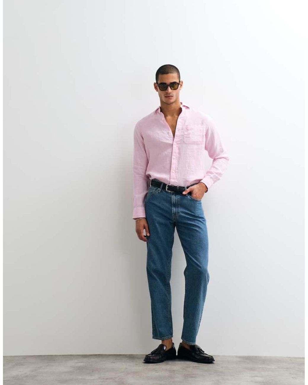 Polo Ralph Lauren Pink Wimbledon Capsule Crest Embroidered Pocket Linen Shirt for men