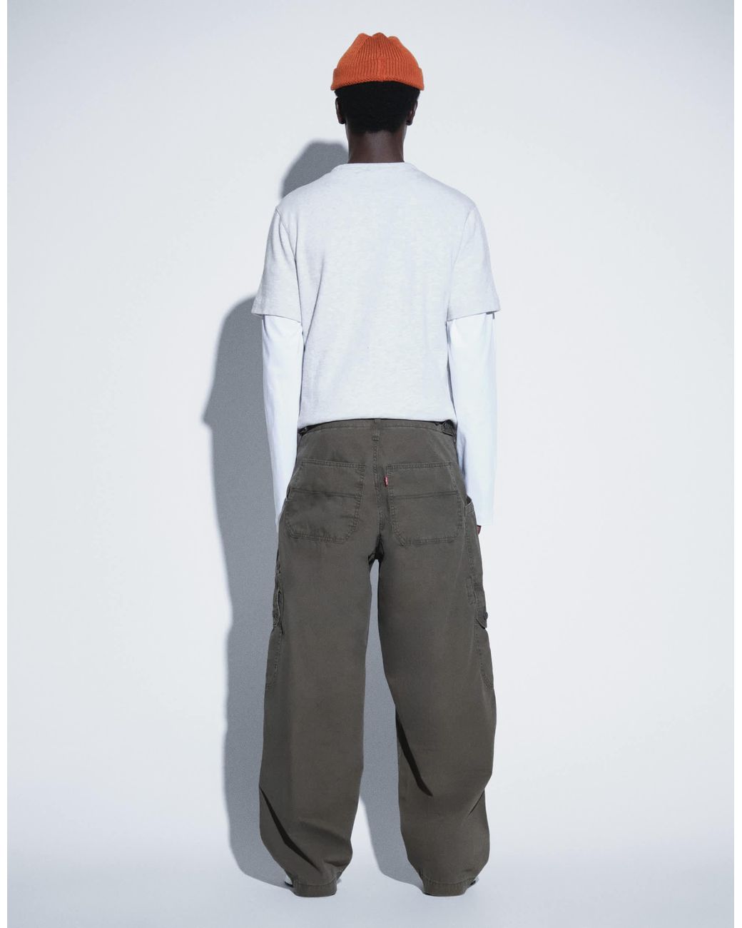 Pantalon cargo extra baggy kaki Levi's pour homme en coloris White