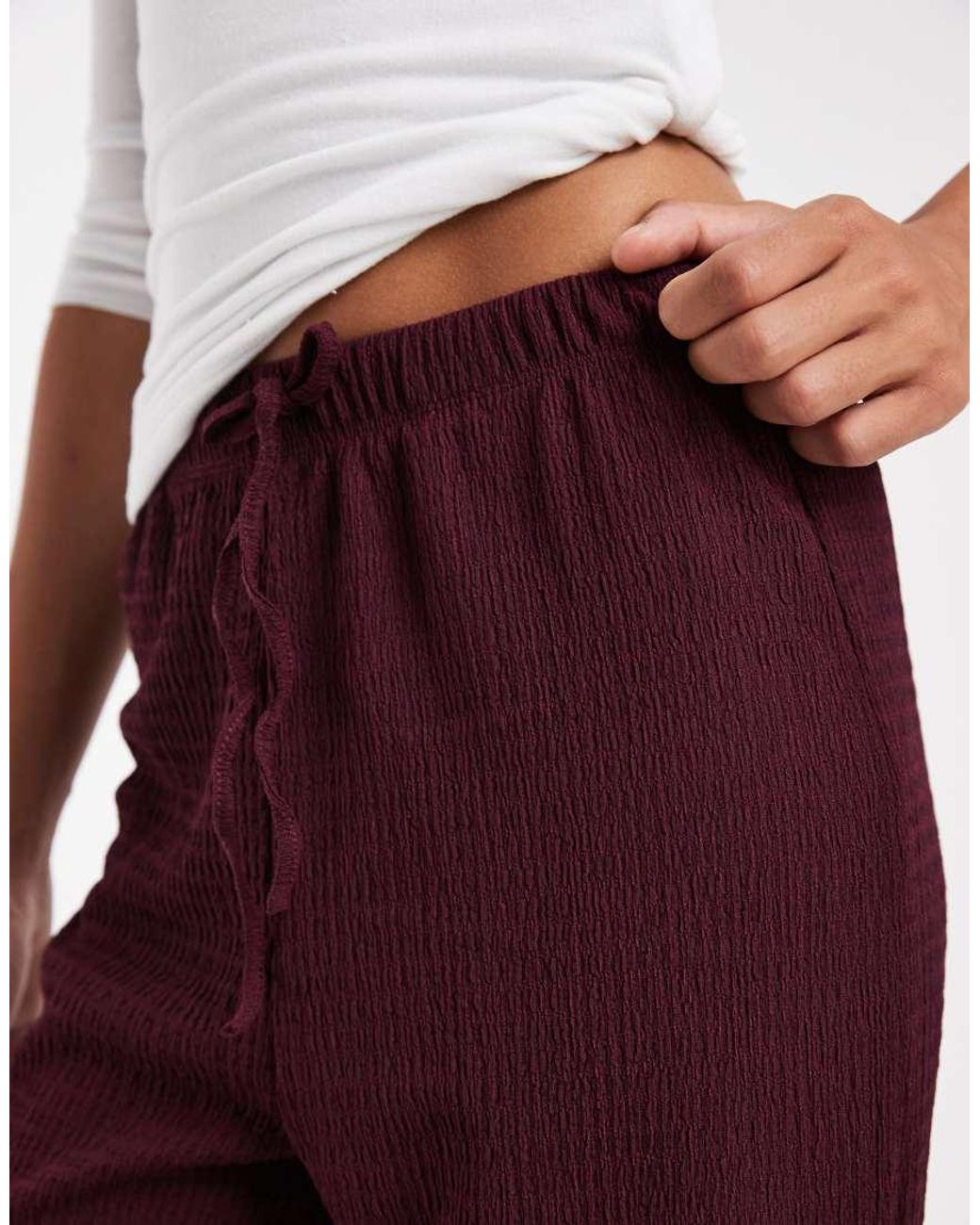 ONLY Textured Wide Leg Trousers