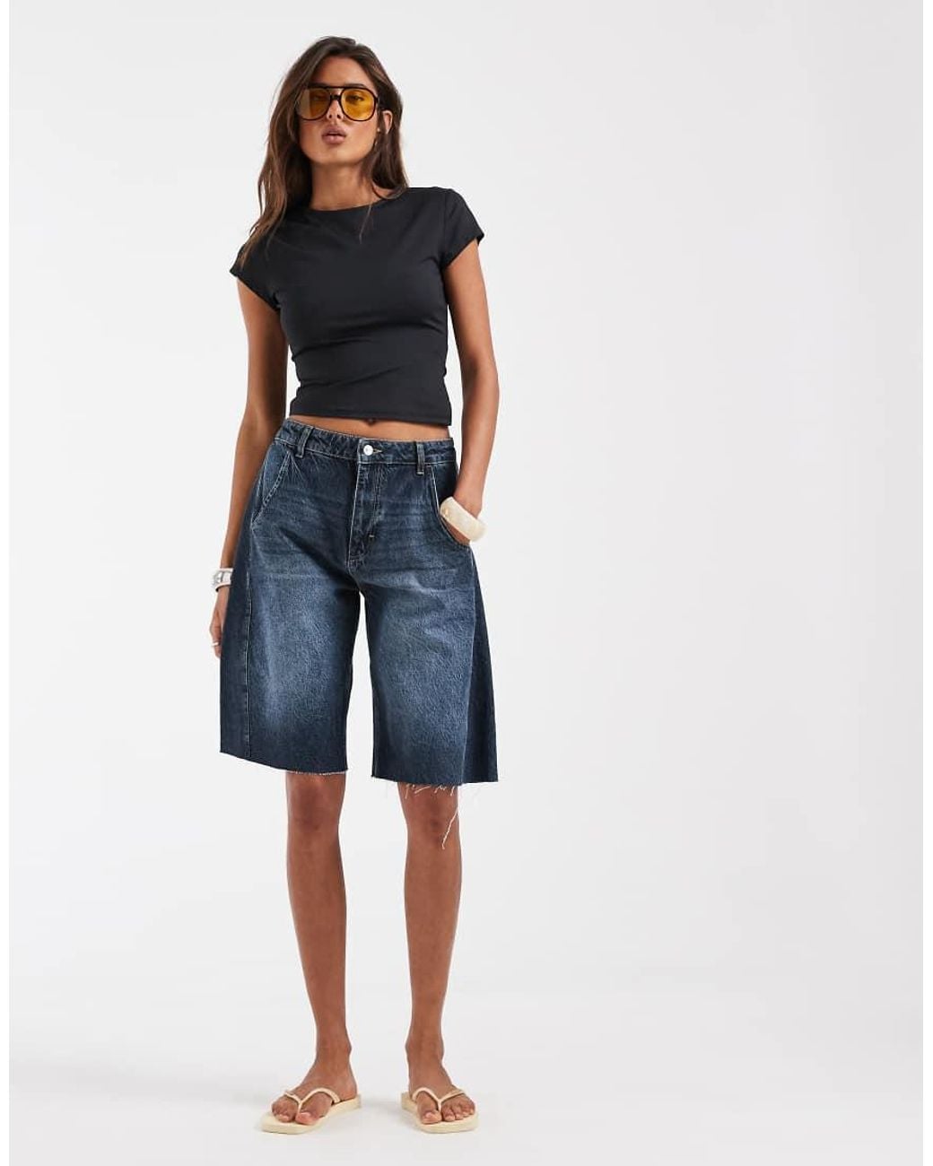 ASOS Black Polyamide Slinky Baby Tee