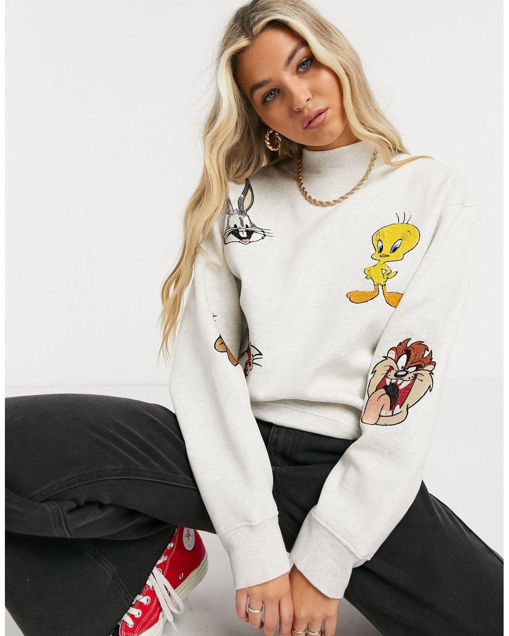 Tommy Hilfiger X Looney Tunes All-over Icon Sweatshirt in Grey | Lyst  Australia