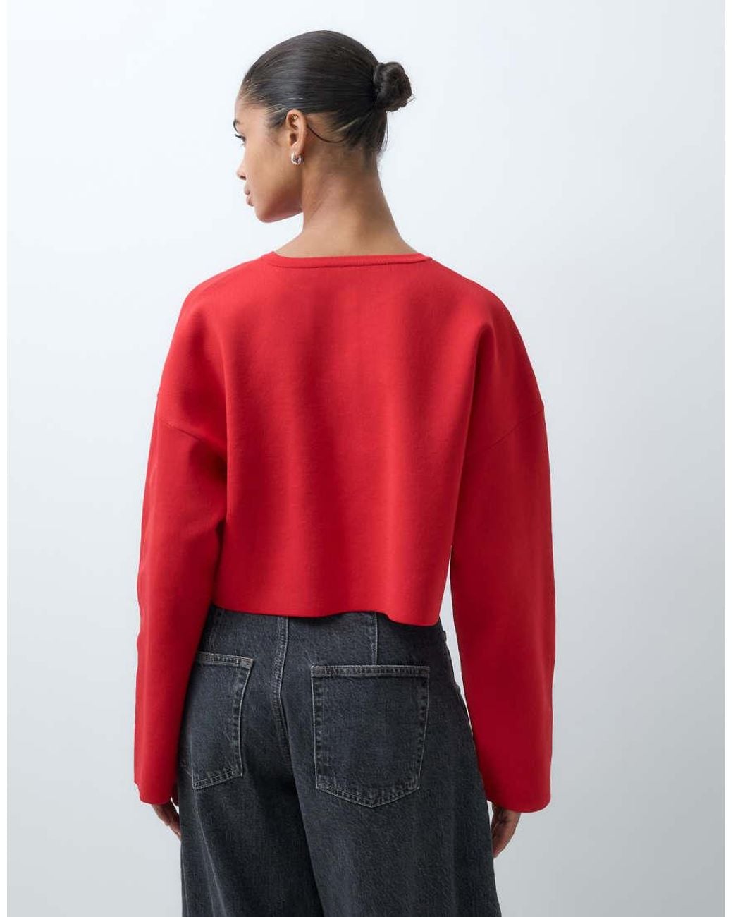ASOS Red Knitted Batwing Cardigan