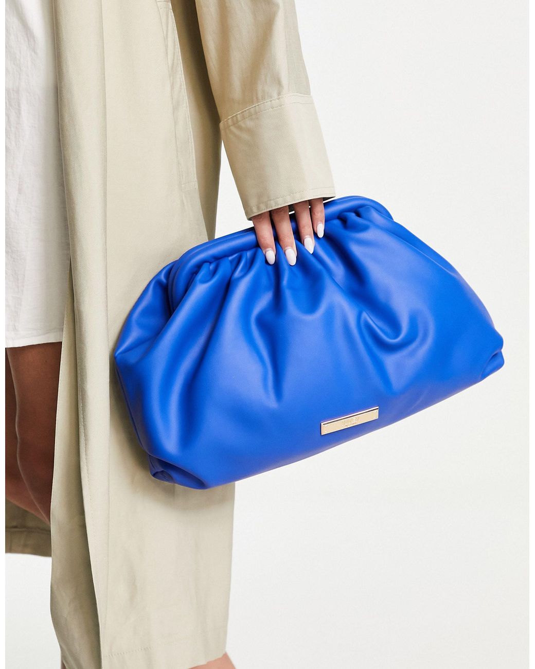 River Island Ruched Clutch Bag in Blue Lyst UK