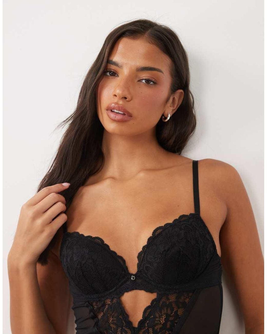 Ann Summers Black Sexy Lace Padded Bodysuit